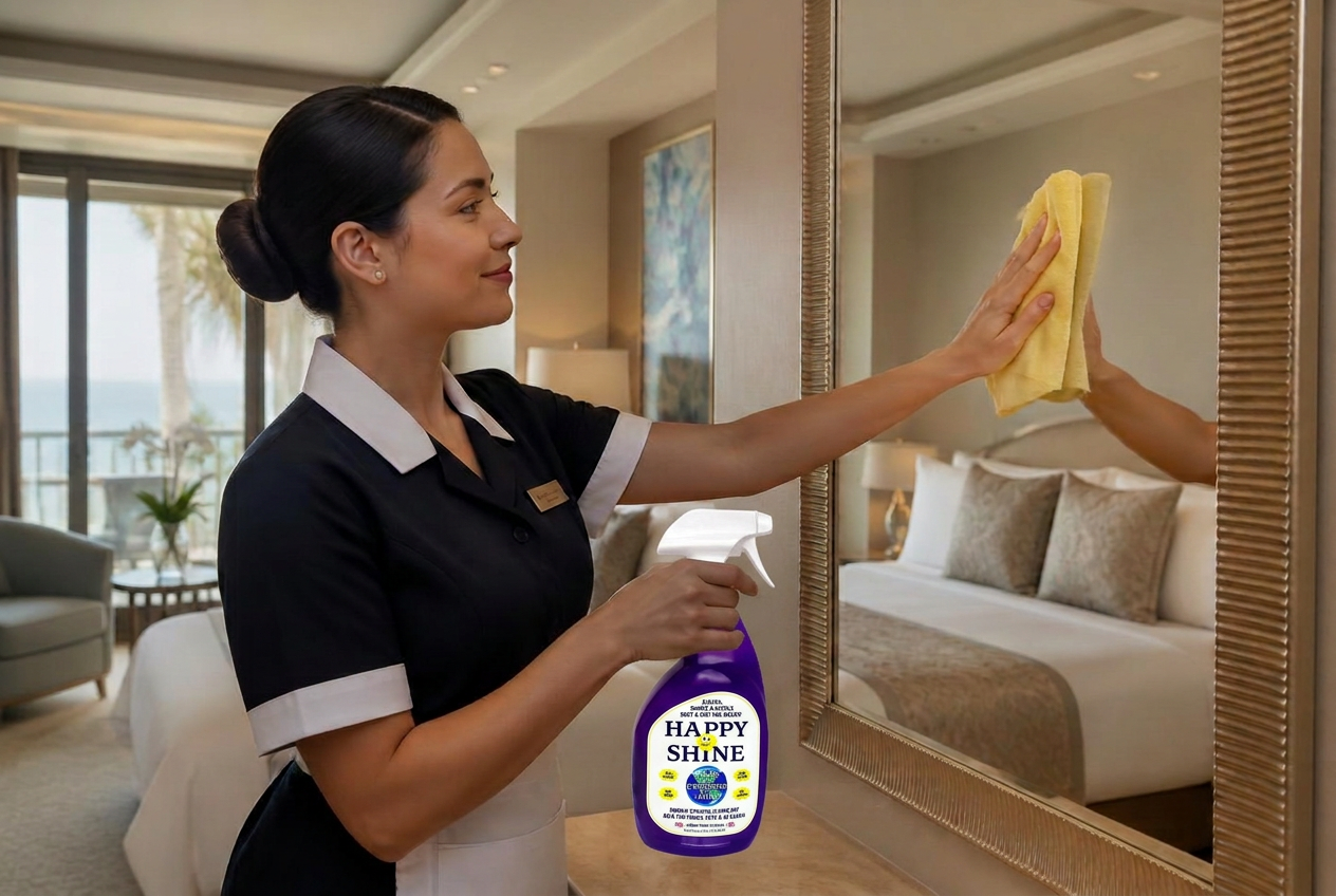 Hospitality: Happy Shine in use
